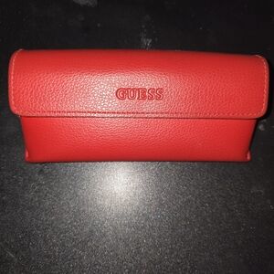 GUESS Red Textured Sunglasses Case - New Without Tags